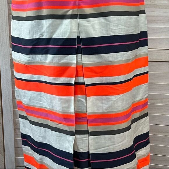 Vilagallo Silk Linen Blend Shift Sheath Dress 40 / 10 - Picture 4 of 11